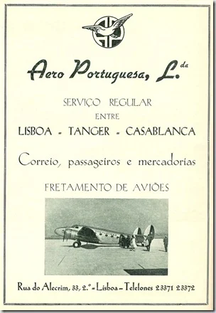Anúncio Lisboa Tânger Casablanca